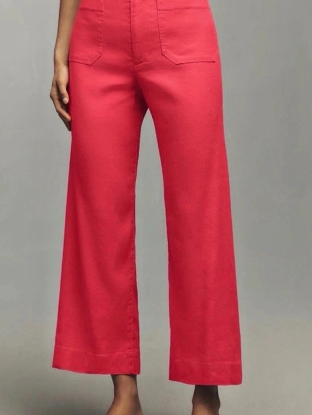 Maeve The Colette Wide Leg Pants in Pink Waist 26 Like New
